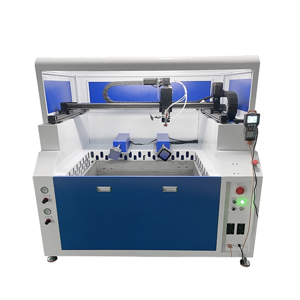 Rotary 5-axis double-station speaker, plus water tank environmentally friendly spraying machine